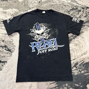 Vintage Y2K Grunge Rebel Off Road Skull Graphic T-Shirt Axial Poison Spyder Sz S